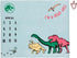 Welcome to The Universe Baby Jurassic World Blue, Green, Orange and Yellow I'm-a-Roar-able Dinosaur Super Soft Milestone Baby Blanket...