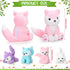 Valentine's Day Gifts 5 Pcs Fox Plush Toy Set 14 Inch Pink Mommy Fox Stuffed Animal with 4 Cute Plush Baby Foxes in Tummy Soft Cuddly Fox Plushie ...