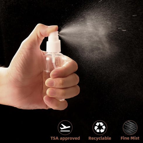 6Pack Small Spray Bottle, 2zo/60ml Empty Fine Mist Spray Bottles, Refillable Mini Spray Bottles with Labels, Suitable for travel, cleaning, skin c...