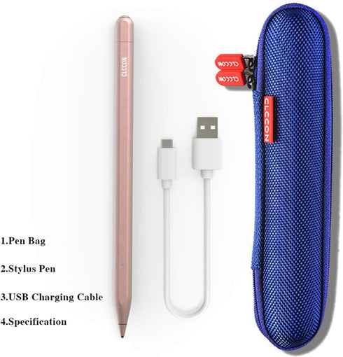 Stylus Pen for Apple iPad & iPhone, Stylus Capacitive Rechargeable Pen for iPad Air 2,3 iPad Mini 3,4,5 iPad 3 iPad 2018,2019 iPad Pro1,Pro 2 and ...