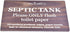 Septic Tank Adhesive Sign - Stylish Walnut Effect, Plaque for Toilet, Bathroom, W.C, Septic Tank...