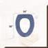 Soft Toilet Seat Cover - Plush & Thick Fabric Toilet Seat Warmer for Round & Elongated 14x18" Toilet Seats - Reusable, Machine-Washable, Easy-Inst...
