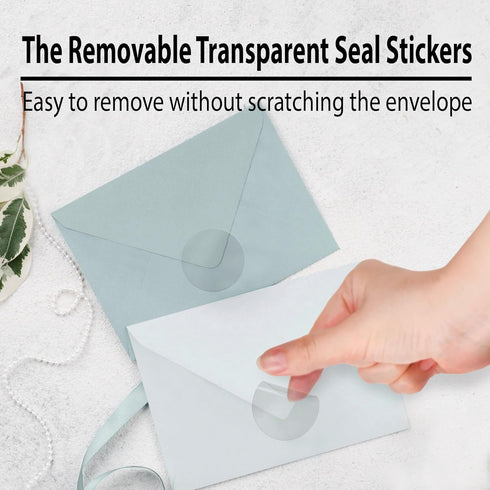 01SEAL’S Removable Clear Round Seal Stickers 0.8-inch, Transparent Self-Adhesive Circle Seal Label Dot Stickers to Seal Boxes and Peel Off without...