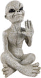 Alien Greetings Earthlings Sitting Statue 4.3" UFO Resin Figurine Decor for Garden Outdoor Space Decoration for Home Desk Indoor...