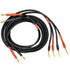 CESS-277-6f Spring Clips Braided-Type Pin Banana Plug to Standard-Type 4mm Banana Plug Speaker Cable, 12 Gauge 680 Strand Count Super Soft Silicon...