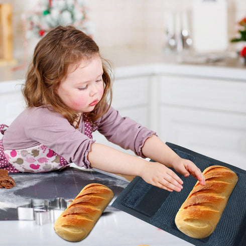 Mesh Silicone Bread Forms Square Shape Bread Molds Non Stick Bakery Tray Silicone Coated Fiber Glass Loaf Crusty Bread Bakeware For Small Toaster ...