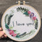 Abillyn Embroidery Starter Kit Garland I Love You Stamped with Printed Pattern Cross Stitch Embroidery Kits (Garland 4)......
