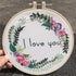 Abillyn Embroidery Starter Kit Garland I Love You Stamped with Printed Pattern Cross Stitch Embroidery Kits (Garland 4)......