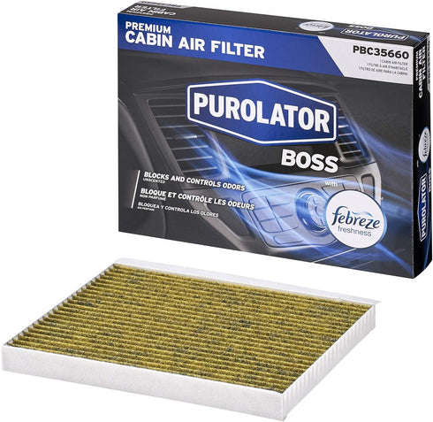Purolator PBC35660 PurolatorBOSS Premium Cabin Air Filter with Febreze Freshness fits Select Kia and Hyundai...