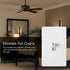 Lutron Toggler 3 Speed Fan Control, 1.5-A Single Pole/3-Way TGFSQ-FH-WH, White...