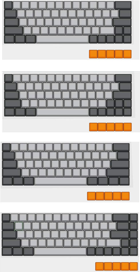 YMDK DSA Profile Blank 61 64 68 ANSI Keyset Thick PBT Keycap Set for Cherry MX Mechanical Keyboard GH60 XD64 GK64 Tada68 (Only Keycap)...