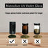 Black Glass Airtight Storage Container Jar 100ml with UV Protection for Spice Coffee...