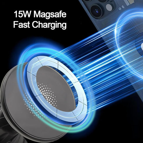 for MagSafe Car Mount Charger, 15W Fast Charging LED Magnetic Wireless Car Charger for iPhone 15 Pro Max Plus Mini/14/13/12...