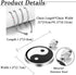 Flongo Men's Vintage Stainless Steel Black Silver Yin Yang Pendant Necklace, 22 inch Chain, Tai Chi Yin Yang Pendant Balance Symbol Necklace...