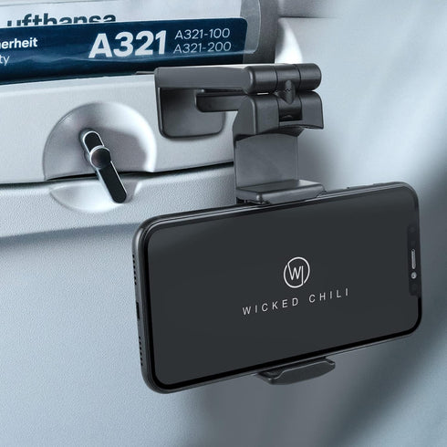2X Airplane in Flight Phone Holder | Travel Essential Gadget for Plane | Universal Foldable Pocket Size Smartphone Mount | 360° Rotation | Train W...