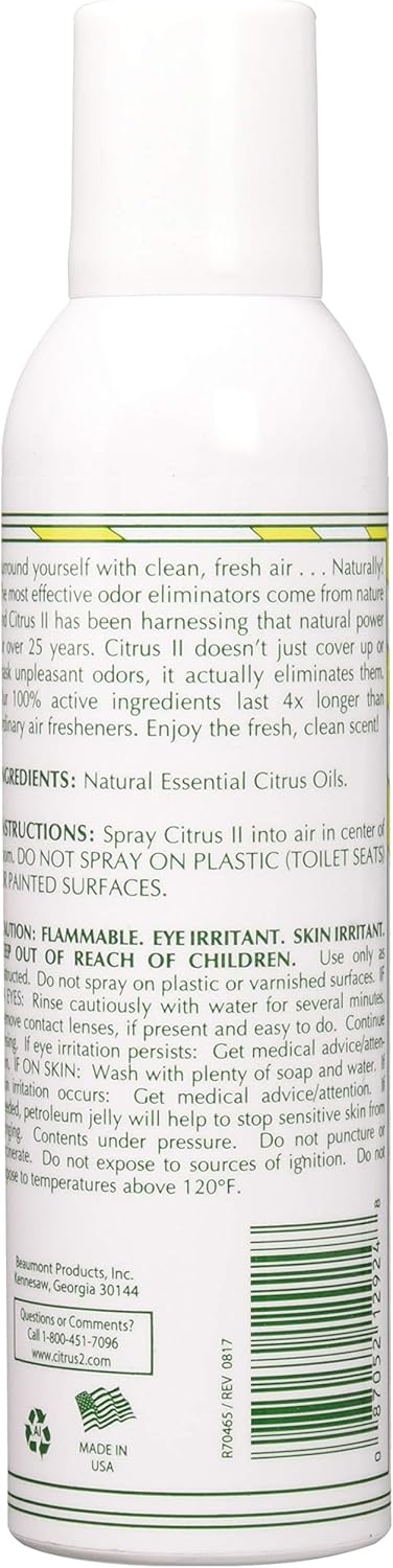 Beaumont Products, Inc. Citrus II Odor Eliminating Air Fragrance, Fresh Lemon Scent, 5.2 Ounces...