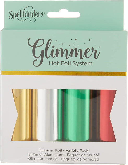 Spellbinders 4 Holiday Variety Pack. Glimmer Hot Foil Roll, Multi...