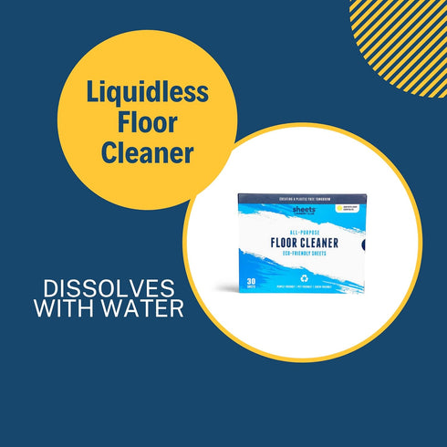 Sheets Laundry Club Liquidless Dissolvable Floor Cleaning Sheets (Lemon) Our Floor Sheets Use Plant-Based Cleaning Agents With biodegradable ingre...