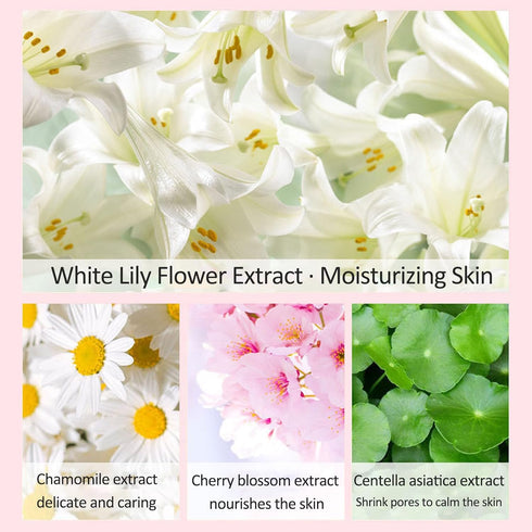 Lily Skin Care Set, 5-In-1 Skin Care Kit With Foundation, Face Wash, Toner, Moisturizing Lotion & Face Cream, Hydrating Skincare Gift Set For Teen...