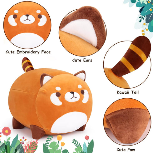 Red Panda Plush Stuffed Animal, 11.8"Red Panda Plush Toys, Cute Bear Plushie Toy Stuffed, Red Panda Plush Pillow Plushies Gifts, Hugging Pillow Ro...