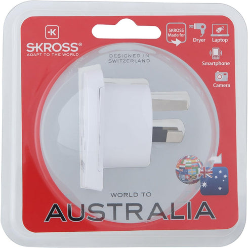 Skross World to Australia/China Country Travel Adaptor, White...