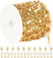 UMAOKANG 16.4 Feet Gold Plated Chain for Jewelry Making Stainless Steel Jewelry Making Chains Bulk Lip Chain Roll with Jump Rings and Lobster Clas...