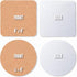 54 Pcs Cork Coasters 4 Inches with Adhesive, Cork Sheets Mats Bulk for Drinks, Plants, DIY Crafts, Office, 27 Pcs Curved-Edge Squares Cork Tiles a...