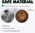 Stainless Steel Dog Bowls (Set of 2), Metal Pet Bowls with Rubber Bottom, Food & Water Dog Dish, Dishwasher Safe, Sturdy & Durable, 2 Cups, Ideal ...