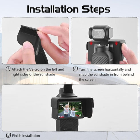 O'woda Screen Sun Hood for DJI Osmo Pocket 3 - Foldable Sunshade Camera Screen Visor Shield for DJI Osmo Pocket 3 Accessories...