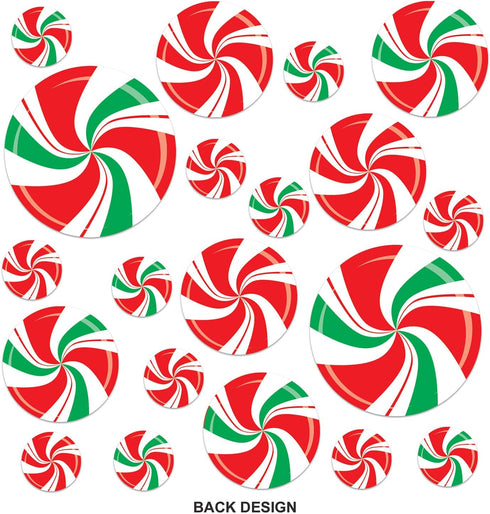 Beistle 40 Piece Cardstock Paper Peppermint Cut Outs for Christmas Party Holiday Bulletin Board Classroom Candy Theme Wall Decorations, 4" - 12", ...