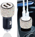 Dual USB Car Charger, 5V/2.4A Bling Car Charger, Fast Charge Dual Port USB Car Adapter, Compatible with All Chargers...