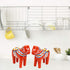 ScandinavianGiftOutlet - Salt and Pepper Shakers - 3.25" Ceramic Dala Horse - Orange-Red Swedish Theme - Kitchen Accessories - Scandinavian Home D...