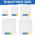 FIXSMITH Canvas Boards for Painting 18 Pack, Multi Pack- 4x4, 5x7, 8x10, 9x12, 11x14 Inches, 100% Cotton Primed Canvas Panels for Acrylic, Oil, Ar...