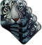 3dRose cst_18953_3 White Tiger-Ceramic Tile Coasters, Set of 4...
