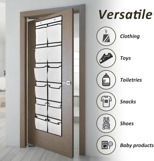 2PK 12 Large Pockets Over Door Hanging Shoe Organizer...