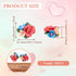 Beadthoven 50pcs Flatback Rose Flower Handmade Porcelain Cabochons Colorful Floral Bouquet Clay Beads Charms No Hole for Gluing DIY Jewelry Making...