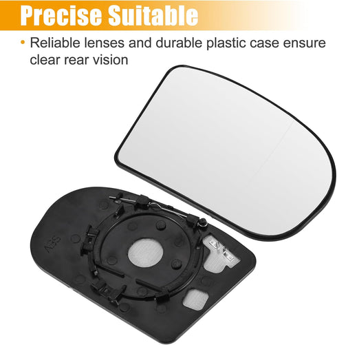 X AUTOHAUX Car Right Side Rearview Heated Mirror Glass with Backing Plate for Mercedes-Benz C-CLASS W203 2000-2007 No.A2038100221...