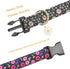 2 PCS Cotton Dog Collar Soft Cute Flower -3 Sizes Soft Nylon Puppy Collar Adjustable for Girl Female Small Medium Large Dogs… (Flower-4, M(13-18in...