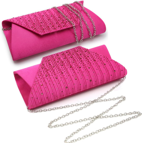 Dasein Evening Bag for Women Glitter Rhinestone Wedding Evening Purse Crystal Envelope Clutch Crossbody Shoulder Bags...