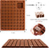 Sakolla Square Chocolate Mold, 80 Cavities Silicone Molds for Chocolate, Caramel, Praline, Ice Cube, Jelly, and Gummy (Coffee?...