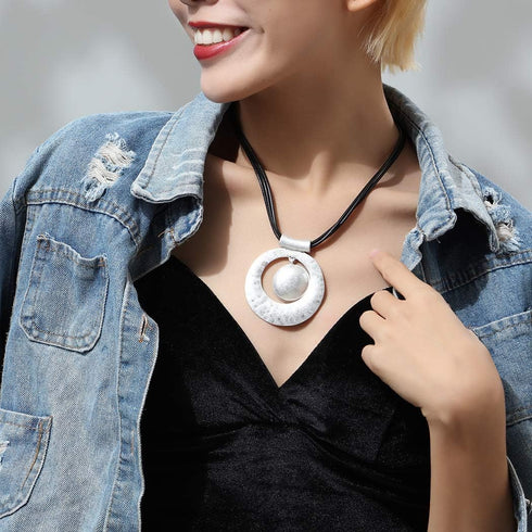 Trendy Black Leather Chokers Necklaces Chain Necklace for Women Jewelry...