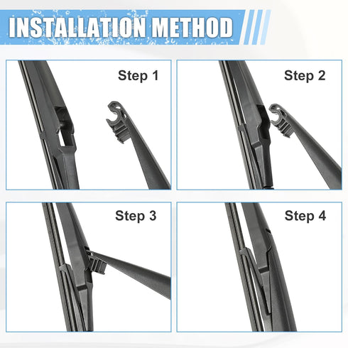 ACROPIX Rear Windshield Wiper Blade Arm Replacement Set OEM Quality Fit for Toyota Matrix 2009-2014 for Toyota Prius V 2012-2018 - Pack of 2...