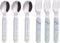 ANNOVA Kids Silverware 6 Pieces Stainless Steel Children's Flatware Set 3 x Forks, 3 x Dinner Spoons Plastic Handle, Toddler Utensils Without Kniv...