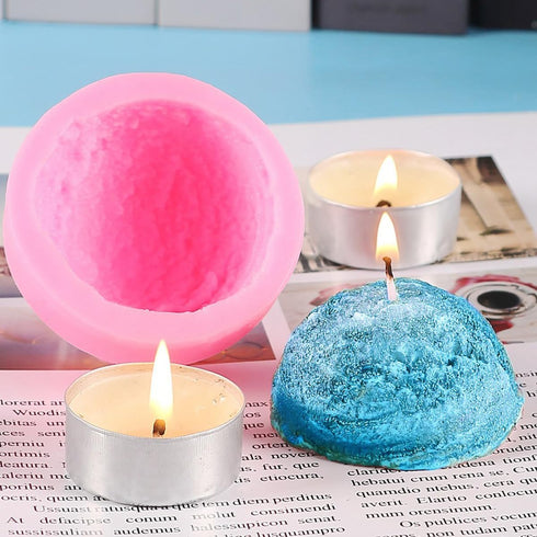 3 PCS 3D Ice Cream Ball Shape Silicone Molds Semi Sphere Mold Cookie Pastry Mold for Chocolate Pudding Dome Mousse Fondant Cake Decoration DIY Cla...