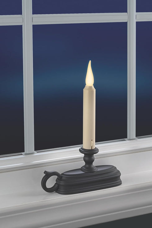 FPC1625A Battery Window Candle New Dynamic Flicker Warm White Flame Sensor ON Timer Off (Black-Single)...