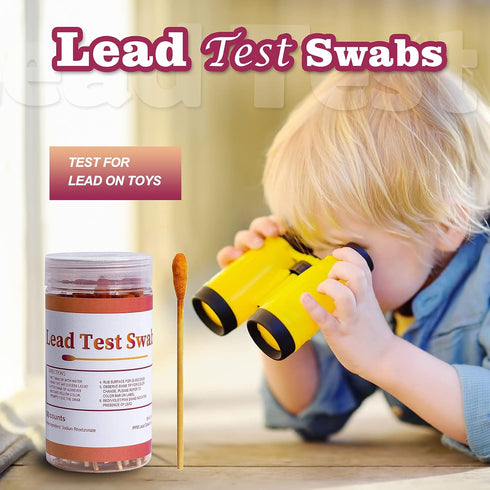 Lead Test Kit with 60 Pcs Lead Testing Swabs - Suitable for All Painted Surfaces, Dishes Toy Jewelry Metal Ceramics Wood - Rapid Test Results in 3...