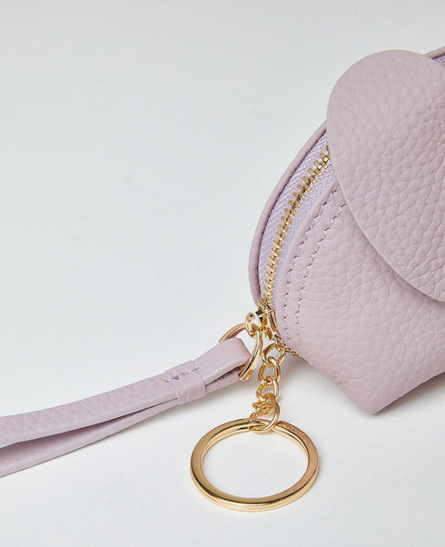 Small Leather Coin Purse for Women Cute Elephant Change Purse for Girls Zipper Coin Pouch Wallet with Key Chain and Wrist Strap (4-Purple)...