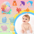 Baby Bath Toys, 13 Pcs Silicone Mold Free Bath Toys with a Storage Bag, Squeezable Dinosaurs Bathtub Toys, No Hole Sensory Ocean Animal Suction Cu...
