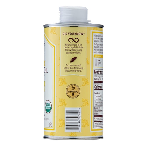 La Tourangelle, Organic Canola Oil, Expeller-Pressed Non-GMO Canola Seeds, Pesticide and Chemical Free, High Heat Neutral Cooking Oil, 16.9 fl oz...