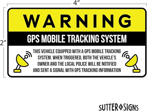 6pc GPS Tracking Anti Theft Stickers for Cars | GPS Tracker Decals for Vehicles VIN Cover and Car Security...